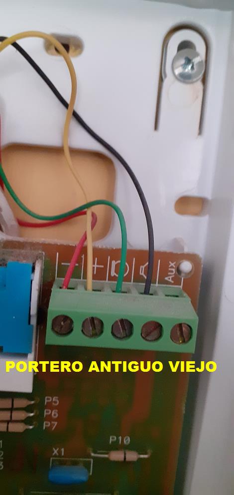 Conexiones del nuevo telefonillo del portero automatico - eléctrico ?