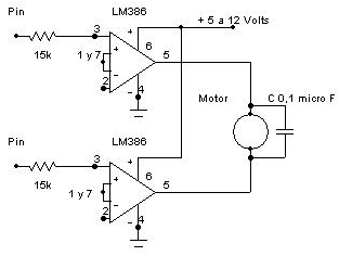 Pequeño amplificador con el LM386, regulador de tensión con el LM317,  control de un motor D…