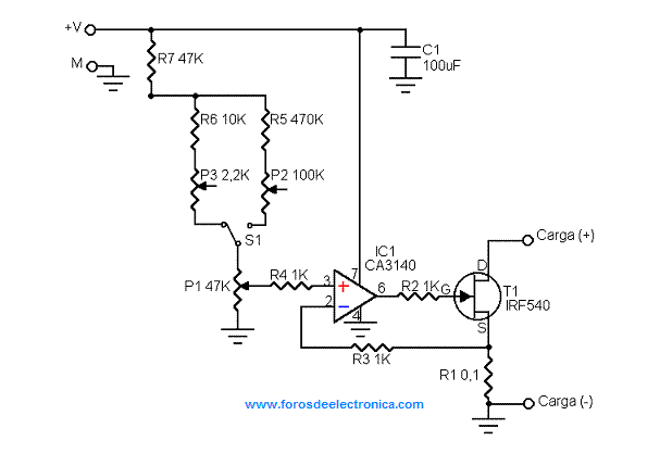 Carga electronica regulable