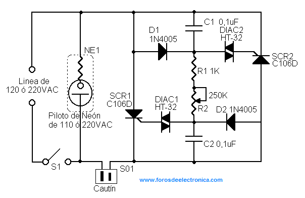 Control de temperatura para cautin