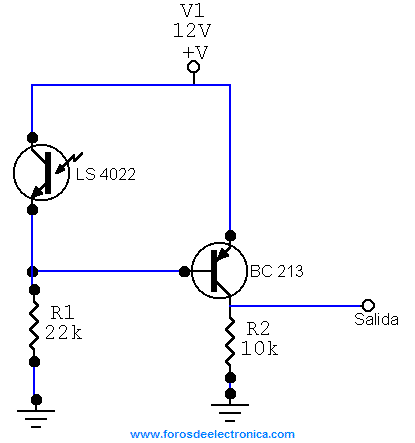 Control de corriente para fototransistor