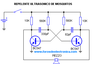 circuito repelente ultrasonico