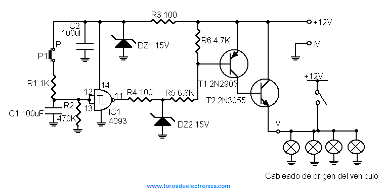 Temporizador de luces de posicin